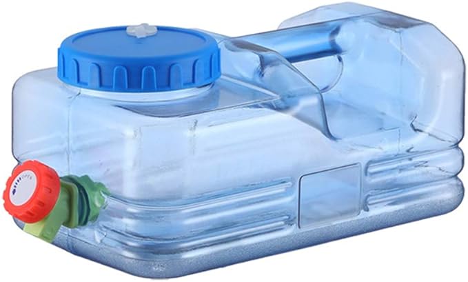 JQWYGB Camping Water Container - 1.5 Gallon Water Storage Container with Spigot, Portable Large Water Tank for Outdoor Camping Picnic Hiking Car Driving Home Emergency Water Storage