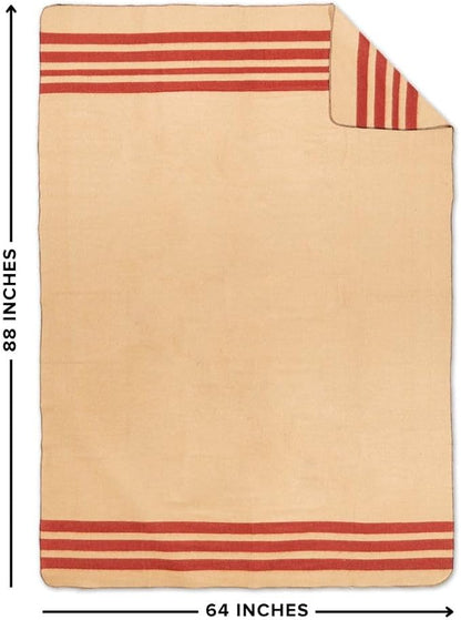 Arcturus Patterned Wool Blankets - 4.5lbs Warm, Heavy, Washable, Large | Great for Camping, Outdoors, Sporting Events, or Survival & Emergency Kits