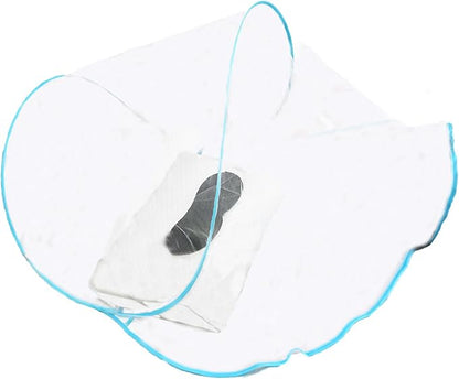 CMINGJ Portable Mosquito Head Net Foldable Pop-Up Travel Essentials Mosquito Net for Bed Free Installation-Large Size Suitable for Bedroom, Camping, nap (Extra Large)