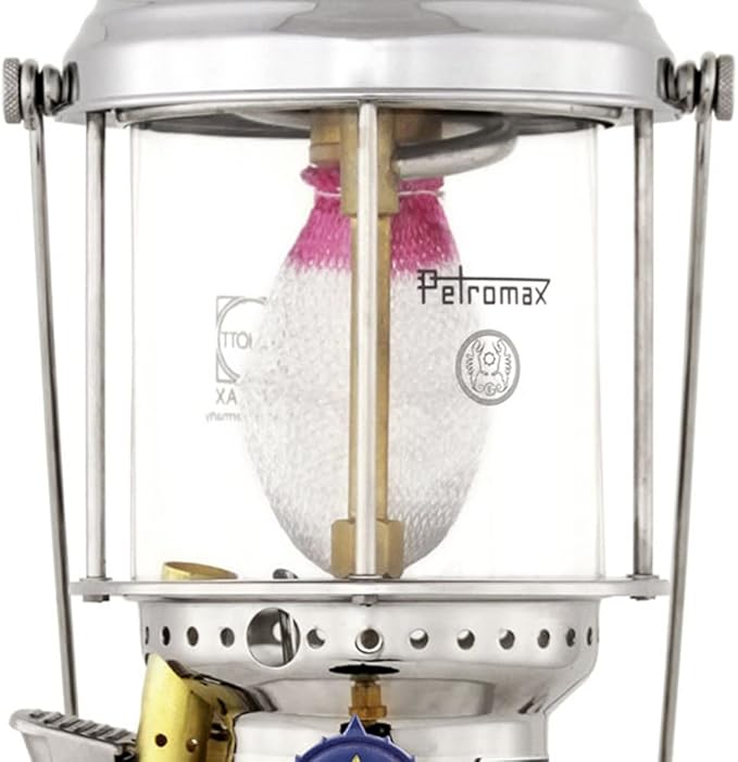 Petromax HK500 Pressurized Lantern, 500 Candlepower with 1 Quart Kerosene Tank for Home or Camping Lighting, Hand Assembled High Pressure 400 Watt Lamp