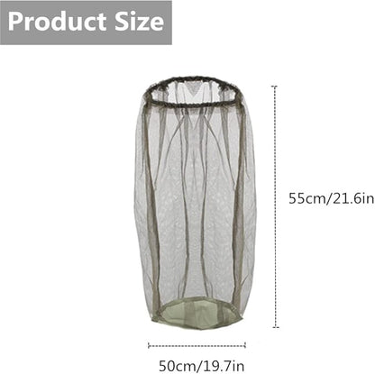 4 Pack Head Net Face Mesh, Mosquito Hat Mask Head Cover for Camping Hiking Fishing Protecting from Insect Bug Bee Mosquito Gnats (55 x 50 cm)