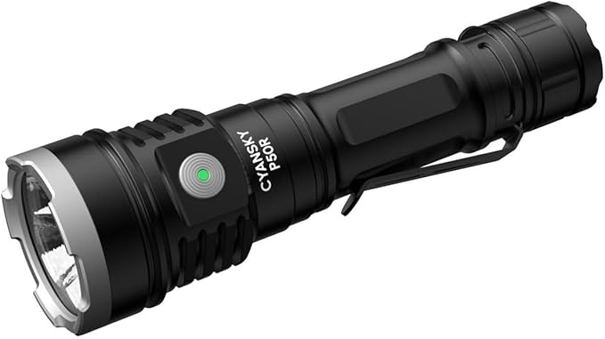 CYASNKY P50R Rechargeable Flashlights,12000 Lumens,Flashlights High Lumens for Outdoor,Super Bright Flashlight,EDC IP68 Waterproof Flash Light for Hunting,Searching,Rescue,Camping and Emergency