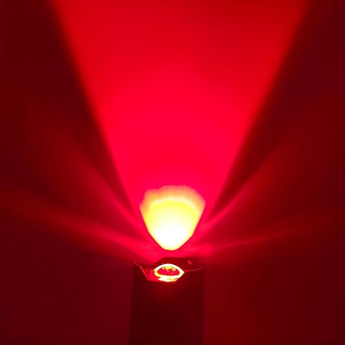Red Light Flashlight, Single Mode Lightweight Adjustable Focus Portable Red LED Flashlights for Night Hunting Astronomy Aviation，4-Pack
