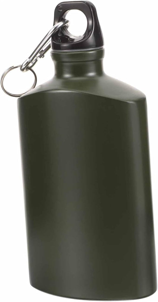 YARNOW outdoor leisure insulation Metal aluminum on foot field flat water bottles kettle water canteen portable square with hook aluminum alloy Backpack carry