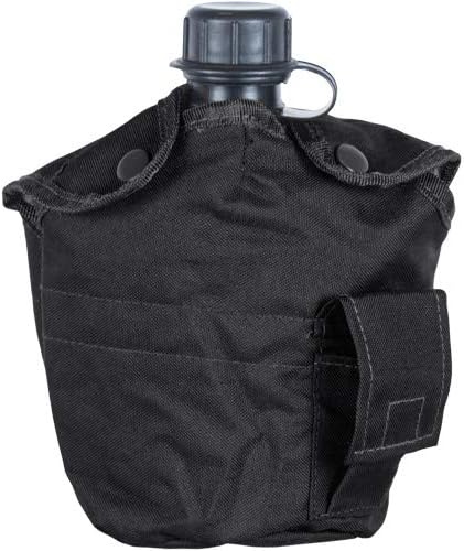 1Qt. Military Field Canteen with Pile Lined Case Holder for Camping, Hiking, Trekking, School