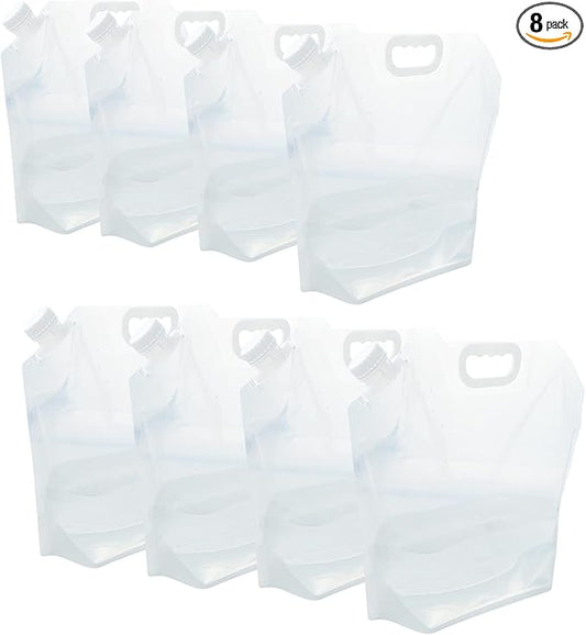 20.8Gallon(80Litres) Water Storage Containers, Foldable Water Bag, BPA-Free, 8PCS-2.6Gallon/10L，Premium Collapsible Water Jug, and Water Containers, for Camping, Hiking, Emergency Water Storage