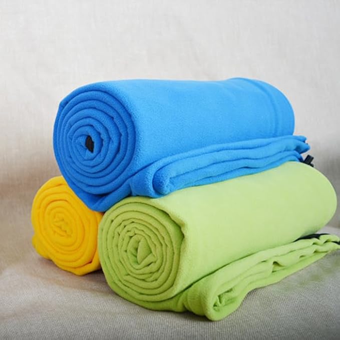 Fleece Sleeping Bag Liner Sleeping Blanket Sheet Lightweight Travel Outdoor Indoor Camping Warm Summer