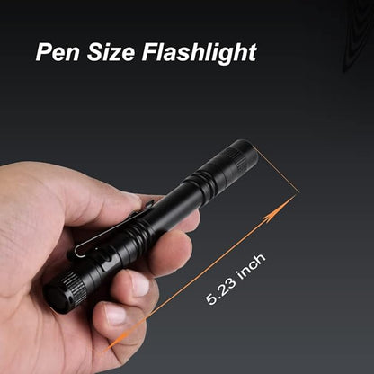 Pen Flashlight,2PCS Led Pen Light Flashlights with Clip,500 Lumen Mini Pocket Medical Penlight Inspection Flashlight