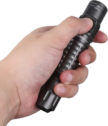 Wurkkos Tactical Flashlight, 2000 Lumen Super Bright Flashlight, Rechargeable Flashlight 345m Long Range, Dual Switch, IPX8 Waterproof EDC Flashlight for Emergencies, Camping, Hiking