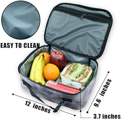 Pug Dog Lunch Bag Insulated Reusable Lunch Box Kids Girls Boys Cooler Thermal Tote Bag For Men Women School Work Picnic