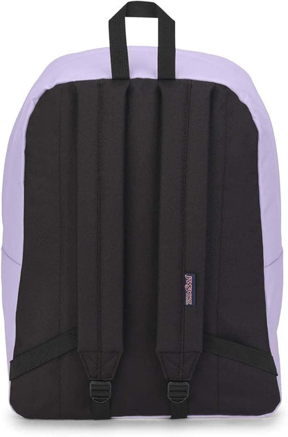 JanSport SuperBreak One Backpacks - Durable, Lightweight Bookbag with 1 Main Compartment, Front Utility Pocket with Built-in Organizer - Premium Backpack, Pastel Lilac