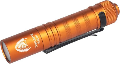 ThruNite BSS Saber 1015 Lumens AA Mini Flashlight Rechargeable, Small EDC Flashlight with Clip High Performance LED Light (Orange)