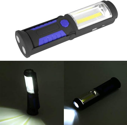 LED Work Light,COB LED Flashlight,Portable Flashlight,with Magnetic Stand for Car Repair, Home, Garage, Emergency and Outdoor Camping (Blue), COB LED Flashlight,LED Work Light,Portable FlashliCOB