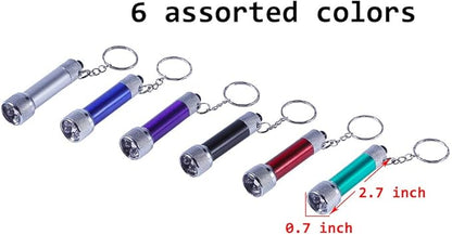 Antner 18pcs Mini Flashlights Keychain 5 Bulbs LED Keychain Toy for Kids Party Favors, Camping, Travel, Home or Office(Battery Included)