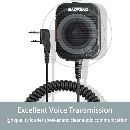 BAOFENG UV-5R Tactical Microphone Speaker Volume Adjustable Handheld for GMRS Ham Radio BF-F8HP UV-82 BF-888S