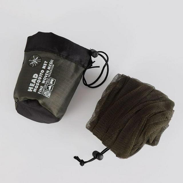 Gray Mosquito Net Mesh Face Neck Fly Netting Hood from Bugs Gnats No See Net for Outdoor Hiking Camping Climbing with Carry Bags Fits Most Sizes of Hats Caps Camping and Hiking Equipment