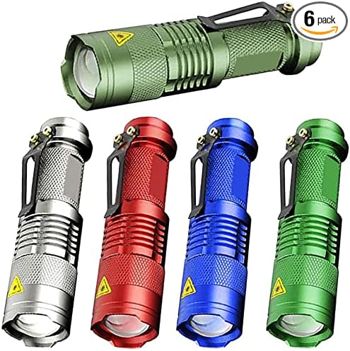 3 Modes LED Flashlight Torch Tactical Lamp Mini Q5 Light for Camping Hiking Emergency (color-5 pack)