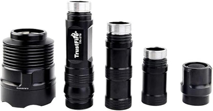 TrustFire TR-3T6 LED Flashlight, Super Bright 3800 Lumens, Water Resistant 5 Light Modes Large Tactical Torch by 2X or 3X Rechargeable Battery(not Included)