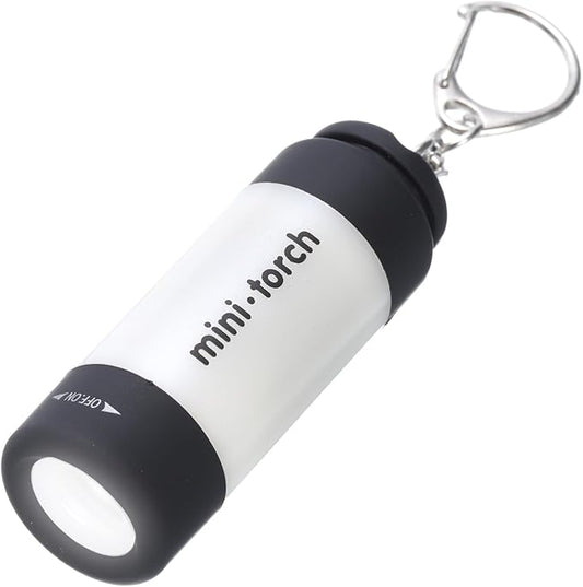PATIKIL Mini Keychain Flashlight, Pocket LED Flashlight Portable Torch USB Rechargeable for Outdoor Camping Party, White