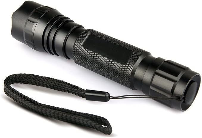 Skysted® Wf-501B Single Mode 10W L2 Cool White LED 1200 Lumen Mini Portabl Handheld Flashlight with Strap,Camping, Outdoor, Emergency, Everyday Flashlights