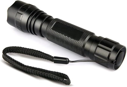 Skysted® Wf-501B Single Mode 10W L2 Cool White LED 1200 Lumen Mini Portabl Handheld Flashlight with Strap,Camping, Outdoor, Emergency, Everyday Flashlights