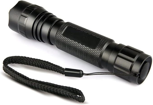 Skysted® Wf-501B Single Mode 10W L2 Cool White LED 1200 Lumen Mini Portabl Handheld Flashlight with Strap,Camping, Outdoor, Emergency, Everyday Flashlights