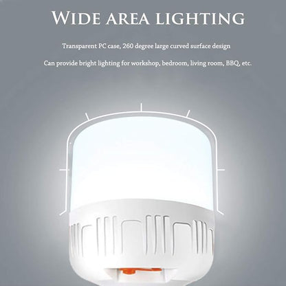 Newest 30W 5500LM Waterproof Rechargeable LED Night Light Bulb,Dimmable Emergency Lights, Outdoor BBQ Hanging Light, Bright Lights for Tent Lantern/Patio/Garden/Power Failure, Pack of 2