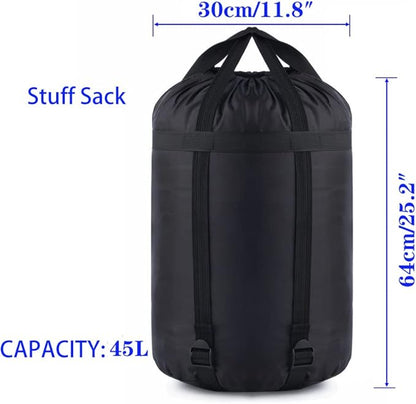 MOOCY Compression Stuff Sack, 16L/45L Sleeping Bag Cover Sack Sleeping Bags Storage Stuff Sack Organizer - Great Sleeping Bags Clothes Camping Hiking Backpacking