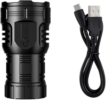 ALONEFIRE X68 Mini LED Flashlight Type C USB Rechargeable Bright 8 LED Light Source Small Torch 8 Modes Waterproof Long Battery Life with Tail Magnet, Clip, Battery for Outdoor, EDC Carry, Hiking