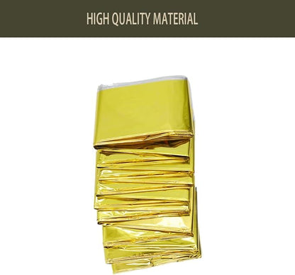 Emergency Blanket ，Portable Emergency Blanket Survival Gear Emergency Bivvy Thermal Sleeping Bag Camping ，Be Suitable for Outdoors, Hiking, Survival (Gold +Silver, 4 Pack)
