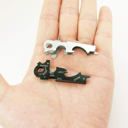 2 pc of 8 in 1 Stainless Steel Multi-function Tool Keychain Outdoor Survival Gear
