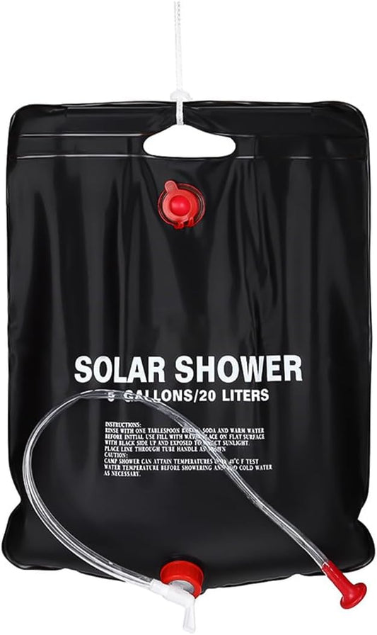 20L Foldable Solar Shower Bag Hot Water Bag Large Capacity Shower Bag Bath Bag for Outdoor Camping Travel Hiking