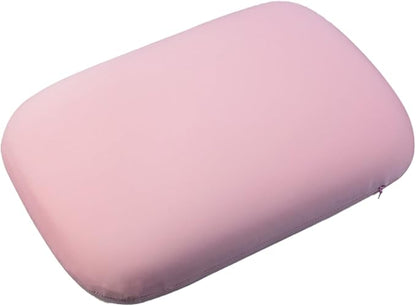 Camping Pillow Small Travel Pillow Memory Foam Bed Soft Neck Pillow Lightweight Easy to Carry Portable Cooling Home Pillow Removable Pillow Cover with Travel Storage Bag(Pink)