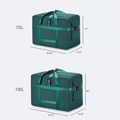 Extra Large Storage Bags Duffle Bags Tote for Moving, Storage, Camping and Travel (Black, 118L)