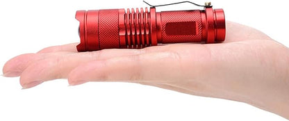 Scalable Red LED 3 Mode Long Range Red Beam Red Light Flashlight, Red Flashlight Red LED Flashlight Torch with Red Light for Night Outdoor Work, Reading-Red House