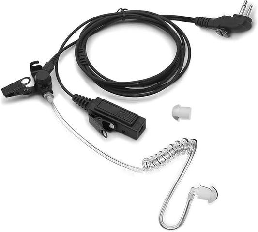 Headset Earpiece for HYT Hytera Radio BD502 BD502i BD552i PD402i PD482i PD502 PD562 TC-508 TC-626 HYT850 Power446 Walkie Talkie Acoustic Tube & Big PTT 2-pin with Screw
