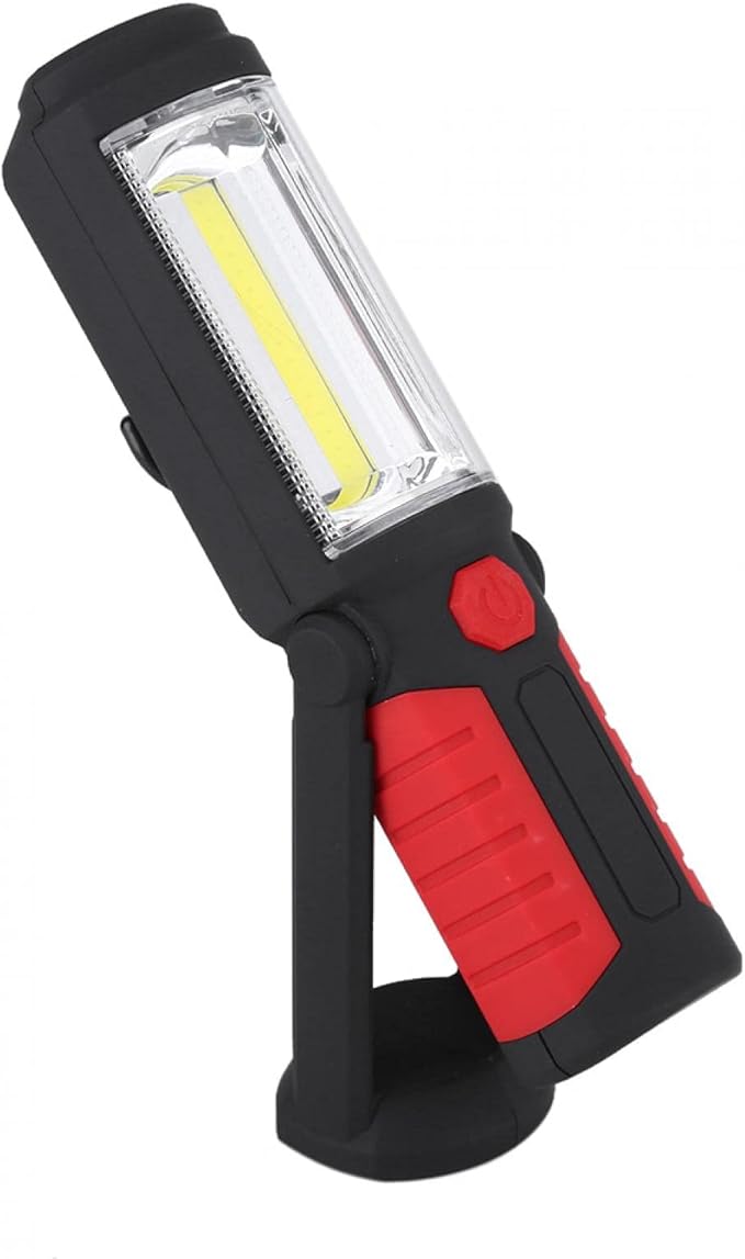 LED Work Light,COB LED Flashlight,Portable Flashlight,with Magnetic Stand for Car Repair, Home, Garage, Emergency and Outdoor Camping (Red), COB LED Flashlight,LED Work Light,Portable FlashliCOB