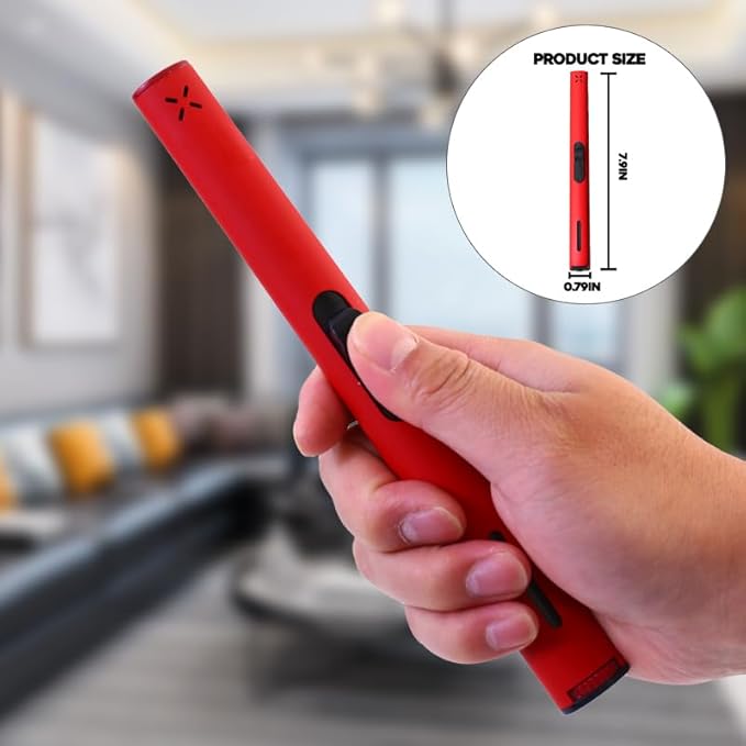 3PC Butane Torch Lighters, 7.9IN Refillable Torch Lighter Adjustable Jet Flame Butane Lighter Long Pen Lighter for Grill BBQ Candle Camping (Gas Not Included)