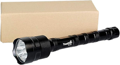 TrustFire TR-3T6 LED Flashlight, Super Bright 3800 Lumens, Water Resistant 5 Light Modes Large Tactical Torch by 2X or 3X Rechargeable Battery(not Included)