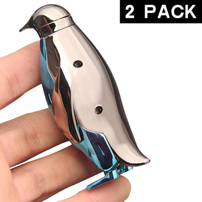 2 Pack Blue Cool,Butane Jet Torch Lighter,Refillable Windproof Flame Lighters,Adjustable,Long,BBQ Candles Camping (No Gas)