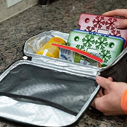 Ice Packs for Lunch boxes and Coolers | Bento Lunch Box Ice Packs, Cooler Bag for Work, School, Picnic or Camping | Reusable Small Freezer Pack, Adult and Kid Friendly