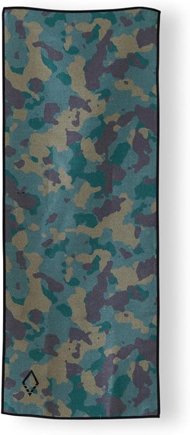 Nomadix Mini Towel - Perfect for The Gym, Biking, Hiking, Golf, & More - Made with Recycled Materials - Super Absorbent - Quick Dry - Sand Resistant - Camo Green - 40x16 in