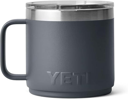 YETI Rambler 14 oz Stackable Mug, Vacuum Insulated, Stainless Steel with MagSlider Lid, Charcoal