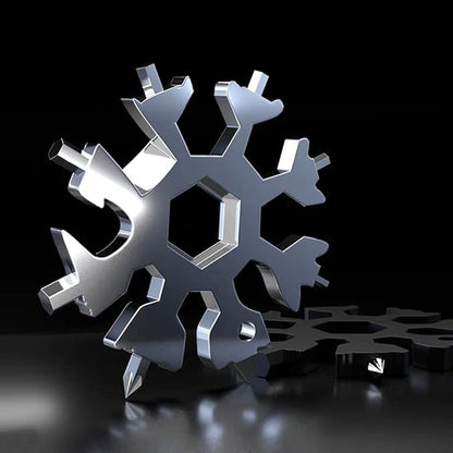 2 Pack 18 in 1 Snowflake Multitool, Christmas Gifts for Adults, White Elephant Gifts, Tool Gifts for Him, Stocking Stuffers