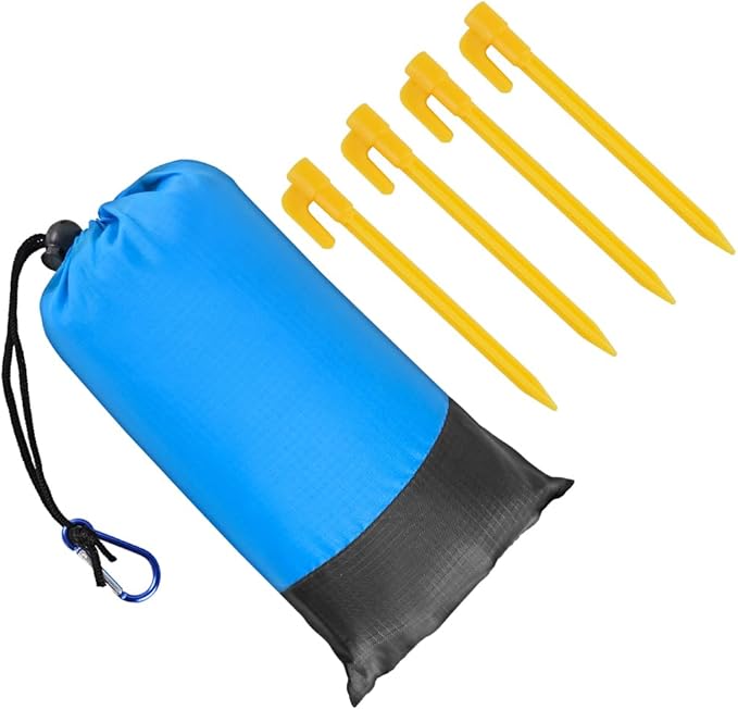 Forbidden Road 83" x 79" Beach Blanket Oversized Waterproof Sandproof Picnic Mat for 1-3 Adults (Blue, 83" x 79" (1-3 Person))