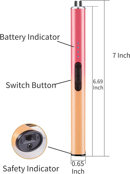 2 Pack Electric Lighters for Candle,Arc Candle Lighter with USB Charging,Flameless Windproof,Aromatherapy,Candles,BBQ,Kitchen,Camping,Gifts for Women, Mom, Thanksgiving, Christmas. (Gradient Colors)