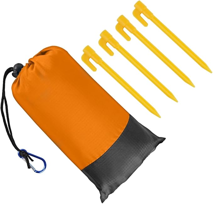Forbidden Road 83' x 79" Beach Blanket Oversized Waterproof Sandproof Picnic Mat for 1-3 Adults (Orange, 83' x 79" (1-3 Person))