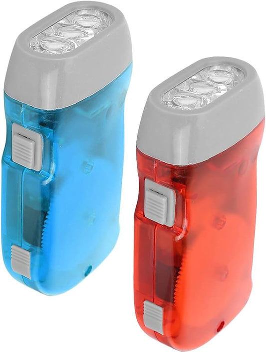 LED Torch Emergency Flashlight Lamp,Hand Crank Flashlight, Outdoor Mini Manual Hand Crank Torch for Camping Home Car Emergency Survival Gear Self Powered Charging Torch Dynamo, Flashlight Hand C