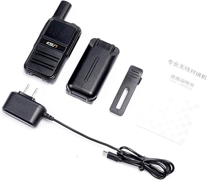 2 Pack Long Distance Walkie Talkies Portable FRS Two-Way Radios, 4000mAh Rechargeable Battery, 16 Channel for Cruise Camping Hiking KSUN M3Plus