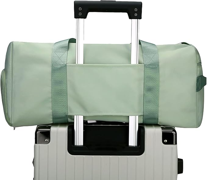 Forestfish Sports Gym Bag Travel Duffel Bag with Dry Wet Pocket & Shoes Compartment for Women and Men (Green)